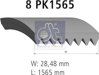 DT Spare Parts 2.15551 - V-Ribbed Belt www.parts5.com