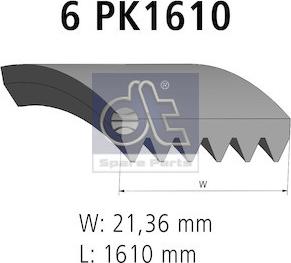 DT Spare Parts 7.54806 - Поликлиновой ремень www.parts5.com