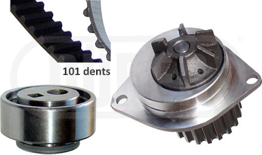 DÜRER PA321053 - Su pompası + Triger kayışı seti www.parts5.com