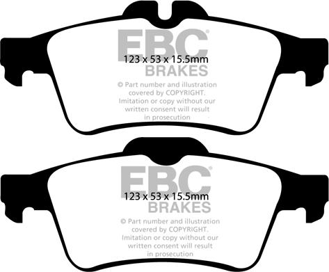 EBC Brakes DP41749R - Kit de plaquettes de frein, frein à disque www.parts5.com