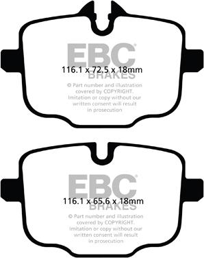 EBC Brakes DP42089R - Brake Pad Set, disc brake parts5.com