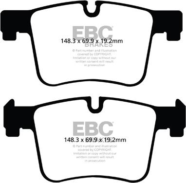 EBC Brakes DP42105R - Brake Pad Set, disc brake www.parts5.com