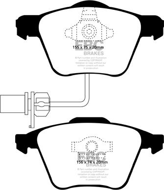 EBC Brakes DP1495 - Σετ τακάκια, δισκόφρενα www.parts5.com