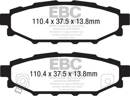 EBC Brakes DP1584 - Σετ τακάκια, δισκόφρενα www.parts5.com