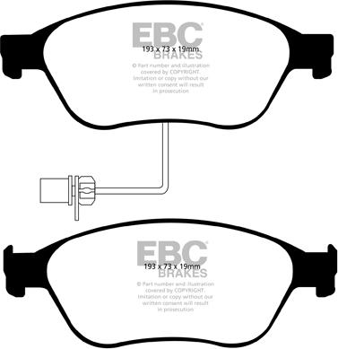 EBC Brakes DP41535R - Σετ τακάκια, δισκόφρενα www.parts5.com