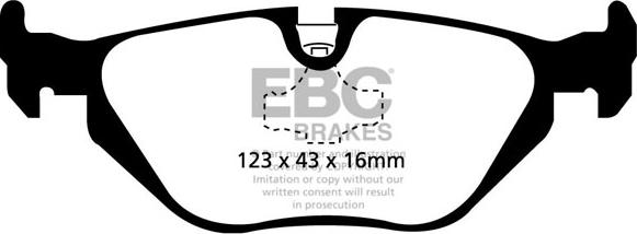 EBC Brakes DP21079 - Тормозные колодки, дисковые, комплект www.parts5.com