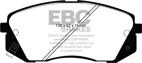 EBC Brakes DP21809 - Set placute frana,frana disc www.parts5.com