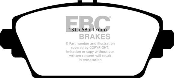 EBC Brakes DP41339R - Brake Pad Set, disc brake www.parts5.com