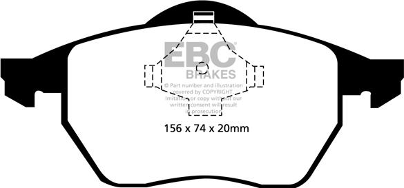 EBC Brakes DP21324 - Brake Pad Set, disc brake www.parts5.com