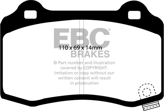 EBC Brakes DP41788R - Brake Pad Set, disc brake www.parts5.com