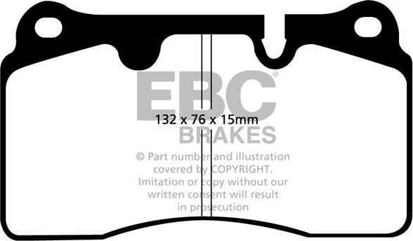 EBC Brakes DP41908R - Sada brzdových destiček, kotoučová brzda www.parts5.com