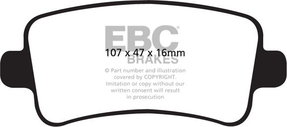 EBC Brakes DP42016R - Brake Pad Set, disc brake www.parts5.com