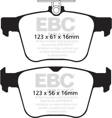 EBC Brakes DP42173R - Kit de plaquettes de frein, frein à disque www.parts5.com