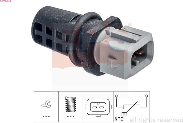 EPS 1.994.034 - Sensor, intake air temperature www.parts5.com