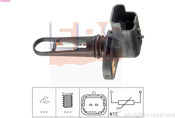 EPS 1.994.021 - Senzor, temperatura sesalnega zraka www.parts5.com