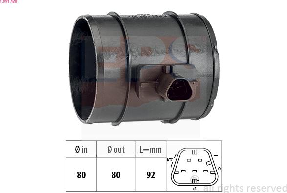 EPS 1.991.438 - Air Mass Sensor www.parts5.com