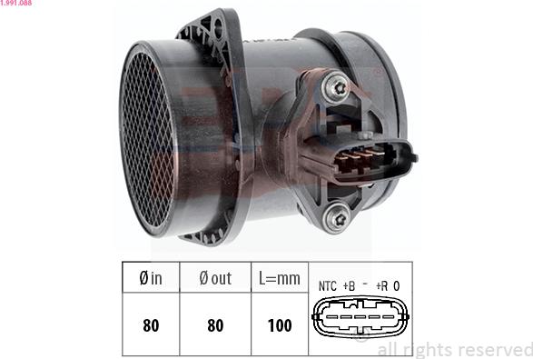 EPS 1.991.088 - Air Mass Sensor www.parts5.com