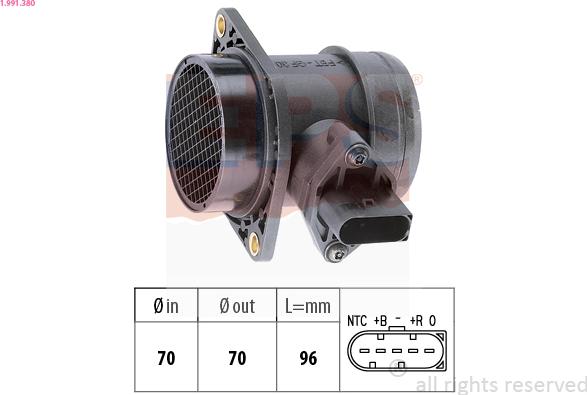 EPS 1.991.380 - Air Mass Sensor www.parts5.com