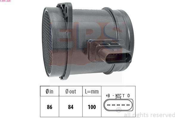 EPS 1.991.329 - Air Mass Sensor www.parts5.com