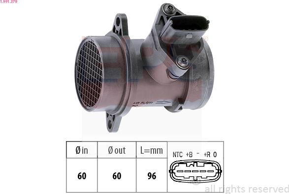 EPS 1.991.379 - Air Mass Sensor www.parts5.com