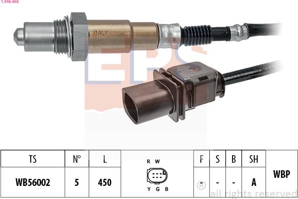 EPS 1.998.468 - Lambdaszonda www.parts5.com