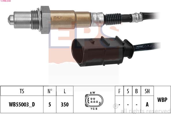 EPS 1.998.544 - Lambda sonda www.parts5.com