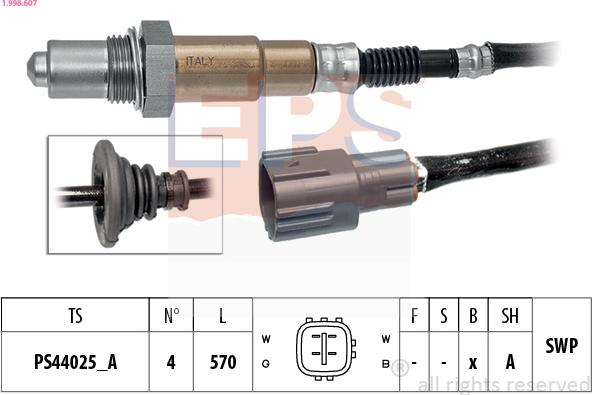 EPS 1.998.607 - Lambda Sensor parts5.com