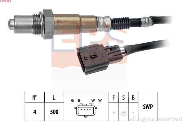 EPS 1.998.094 - Lambda andur www.parts5.com