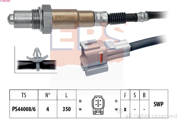 EPS 1.998.091 - Sonda Lambda www.parts5.com