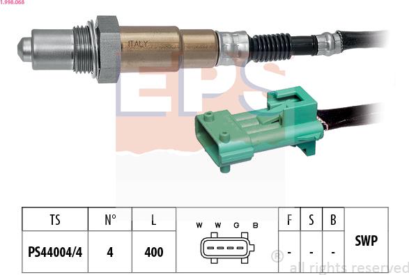 EPS 1.998.068 - Lambda Sensor www.parts5.com