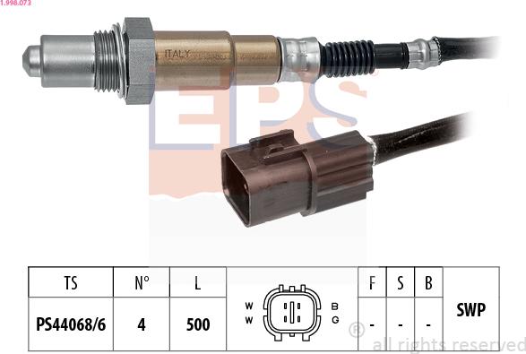 EPS 1.998.073 - Sonda Lambda www.parts5.com