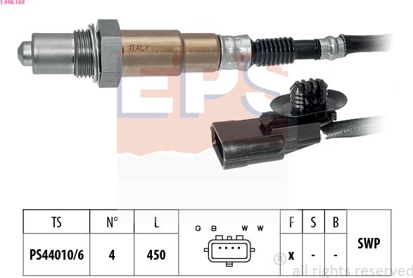 EPS 1.998.169 - Lambda Sensor www.parts5.com