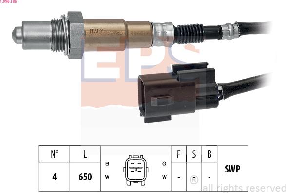 EPS 1.998.185 - Lambda Sensor parts5.com