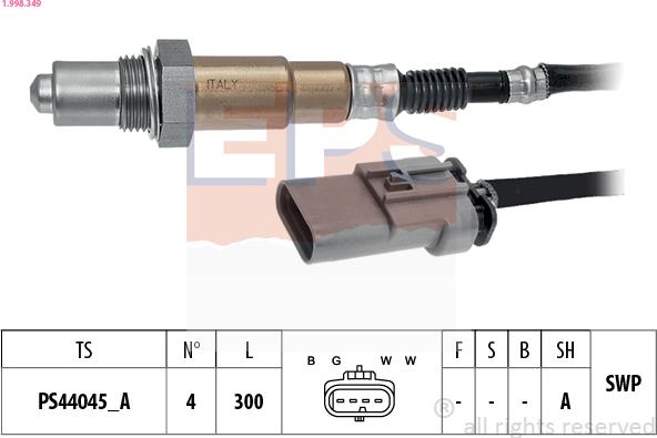 EPS 1.998.349 - Lambda-sonda www.parts5.com