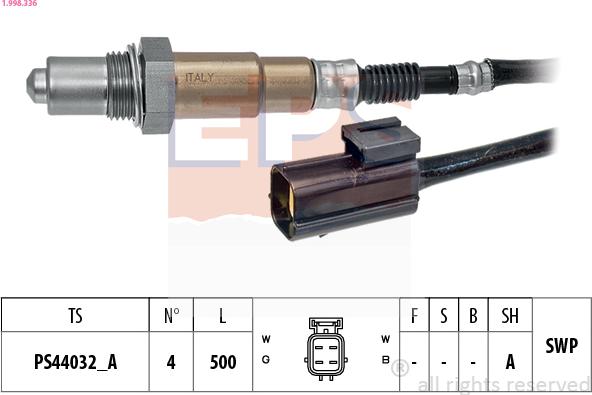 EPS 1.998.336 - Lambda sonda www.parts5.com