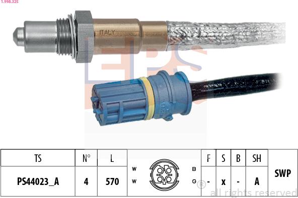 EPS 1.998.325 - Lambda Sensor parts5.com