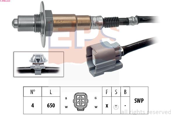 EPS 1.998.223 - Sonda Lambda www.parts5.com