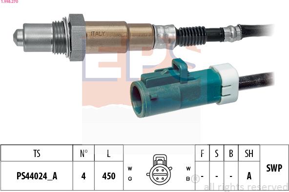 EPS 1.998.270 - Lambda-sonda www.parts5.com