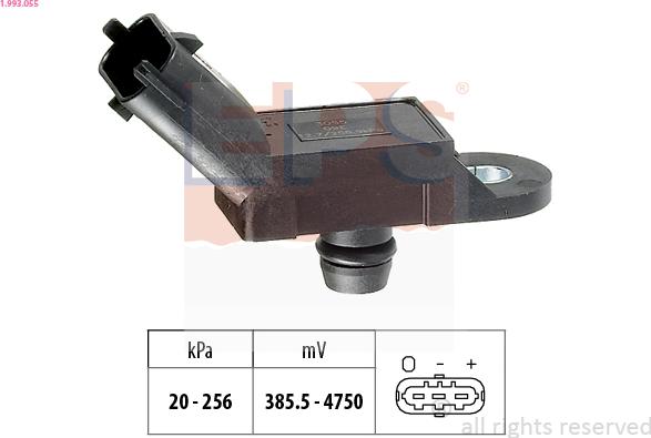 EPS 1.993.055 - Air Pressure Sensor, height adaptation www.parts5.com