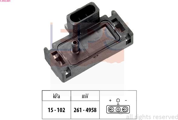 EPS 1.993.001 - Air Pressure Sensor, height adaptation www.parts5.com