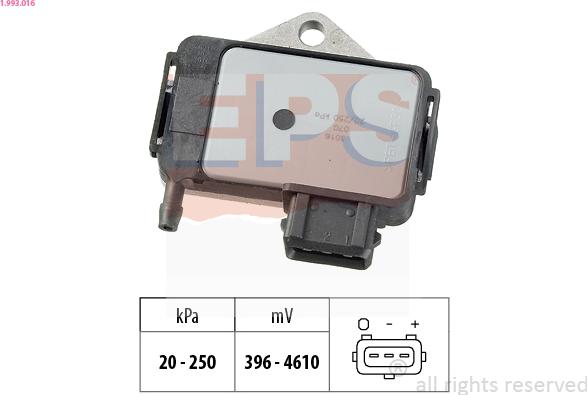 EPS 1.993.016 - Sensor de presión de aire, adaptación a la altura www.parts5.com