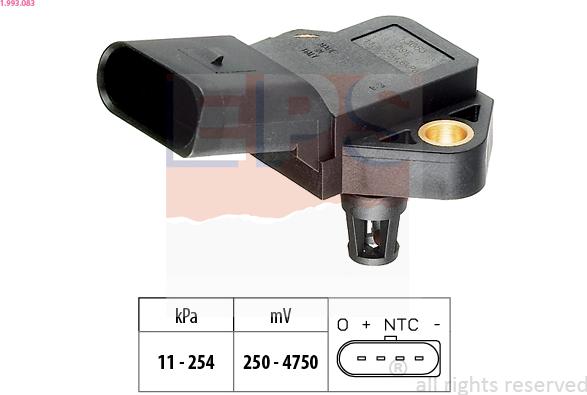 EPS 1.993.083 - Senzor presiune aer www.parts5.com