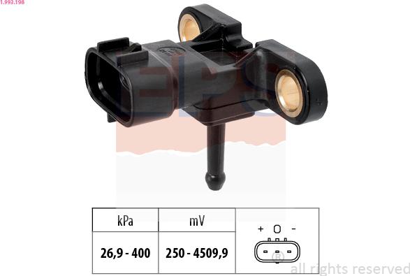 EPS 1.993.198 - Air Pressure Sensor, height adaptation www.parts5.com