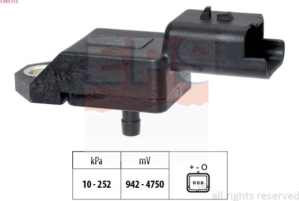 EPS 1.993.113 - Senzor presiune aer www.parts5.com