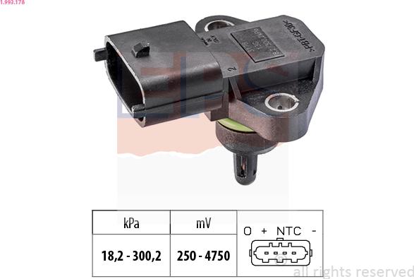 EPS 1.993.178 - Sensor de presión de aire, adaptación a la altura www.parts5.com