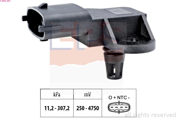 EPS 1.993.341 - Sensor de presión de aire, adaptación a la altura www.parts5.com