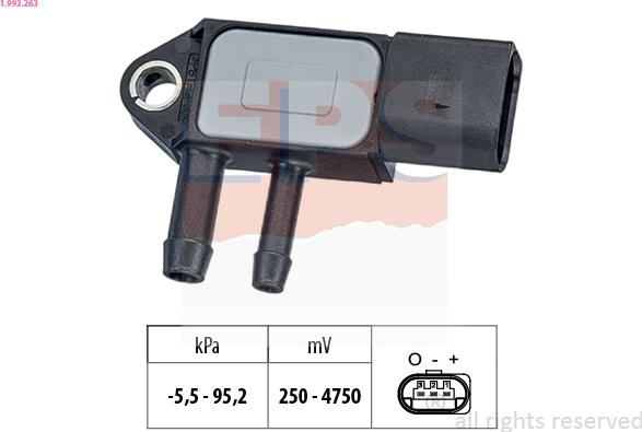 EPS 1.993.263 - Pressure Sensor, brake booster parts5.com