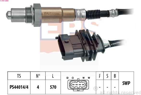 EPS 1.997.089 - Sonde lambda www.parts5.com