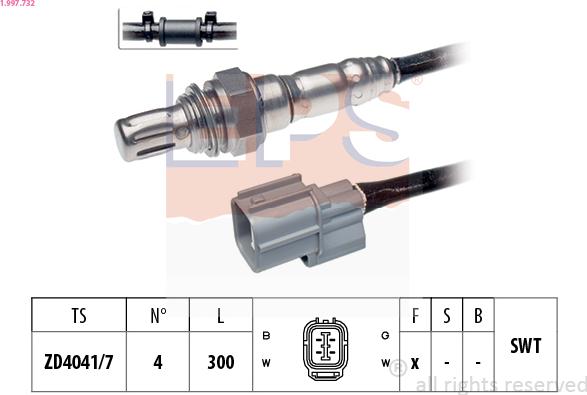 EPS 1.997.732 - Lambdatunnistin www.parts5.com