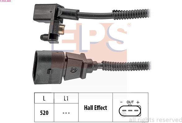 EPS 1.953.443 - Andur, väntvõll www.parts5.com